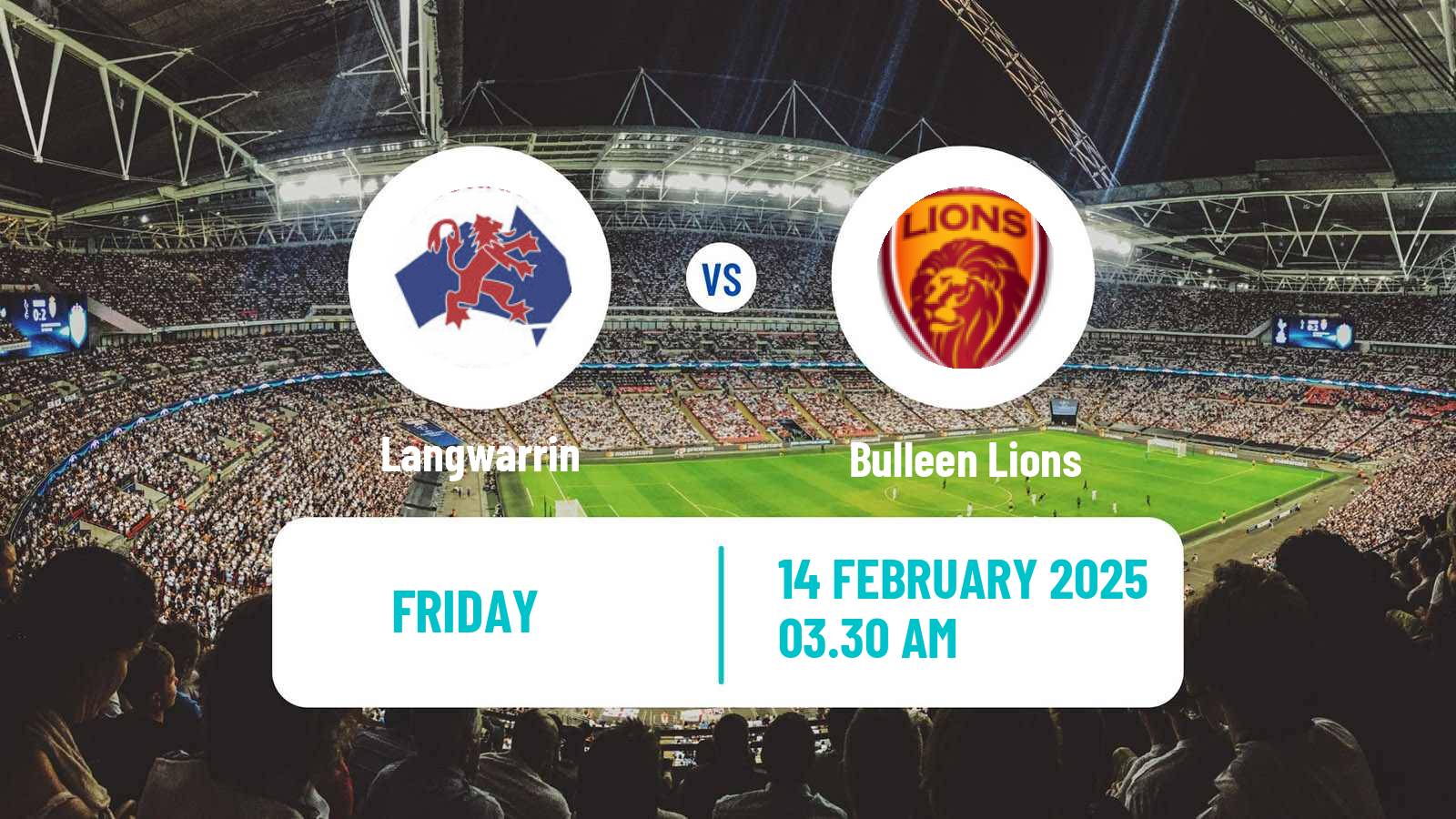 Soccer Australian Victoria Premier League Langwarrin - Bulleen Lions