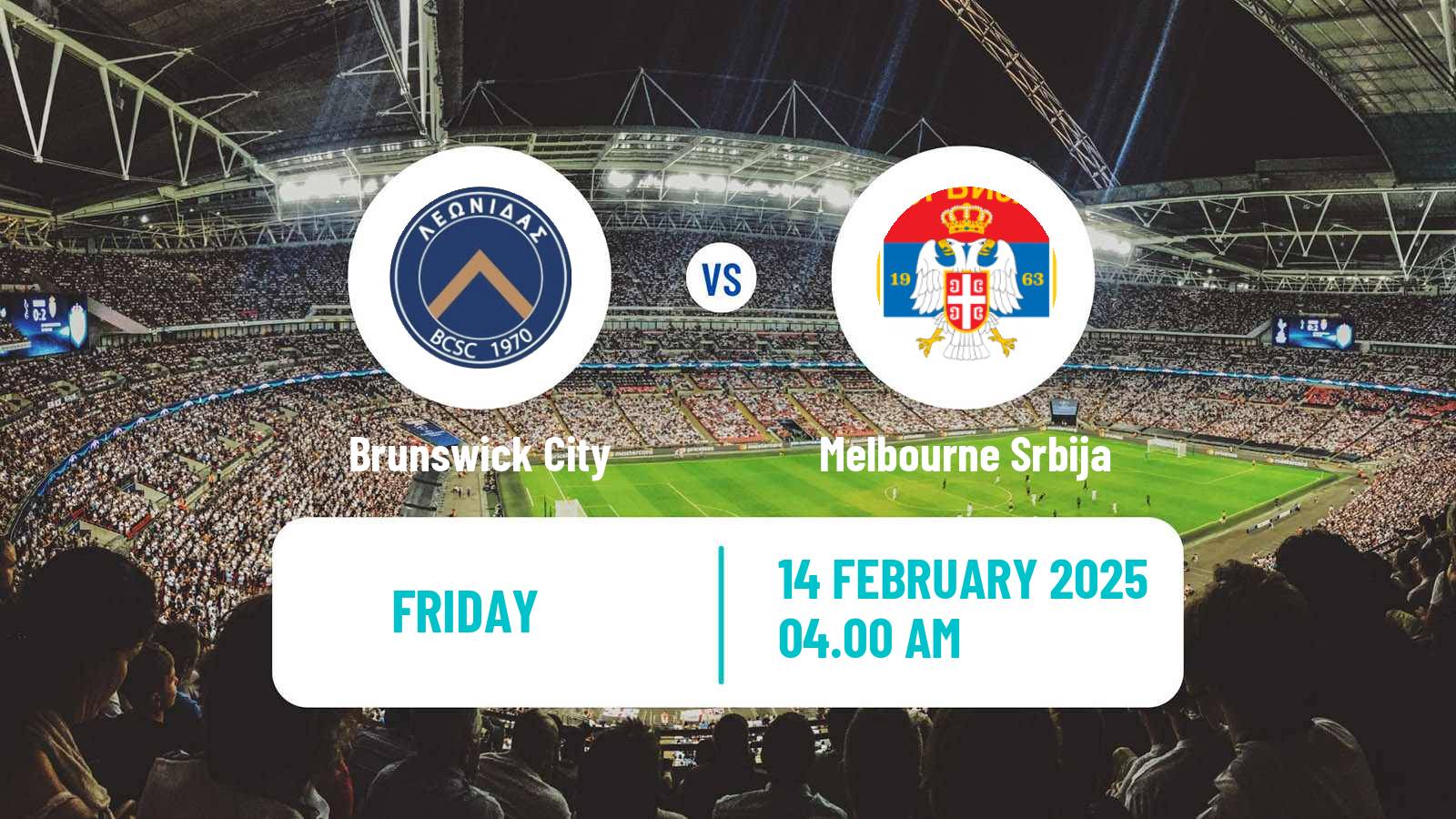 Soccer Australian Victoria Premier League Brunswick City - Melbourne Srbija