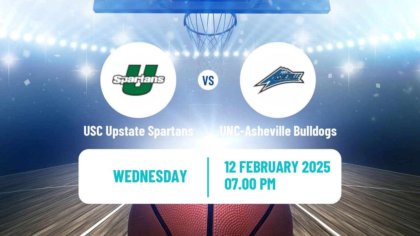 Basketball NCAA College Basketball USC Upstate Spartans - UNC-Asheville Bulldogs