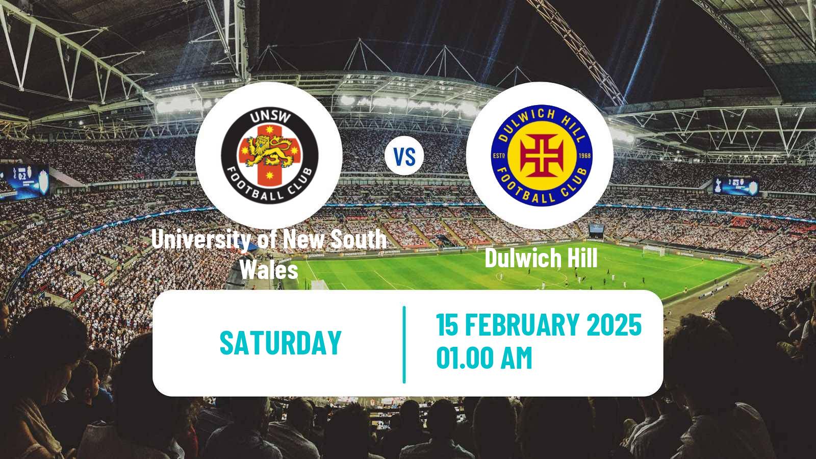 Soccer Australian NSW League One University of New South Wales - Dulwich Hill