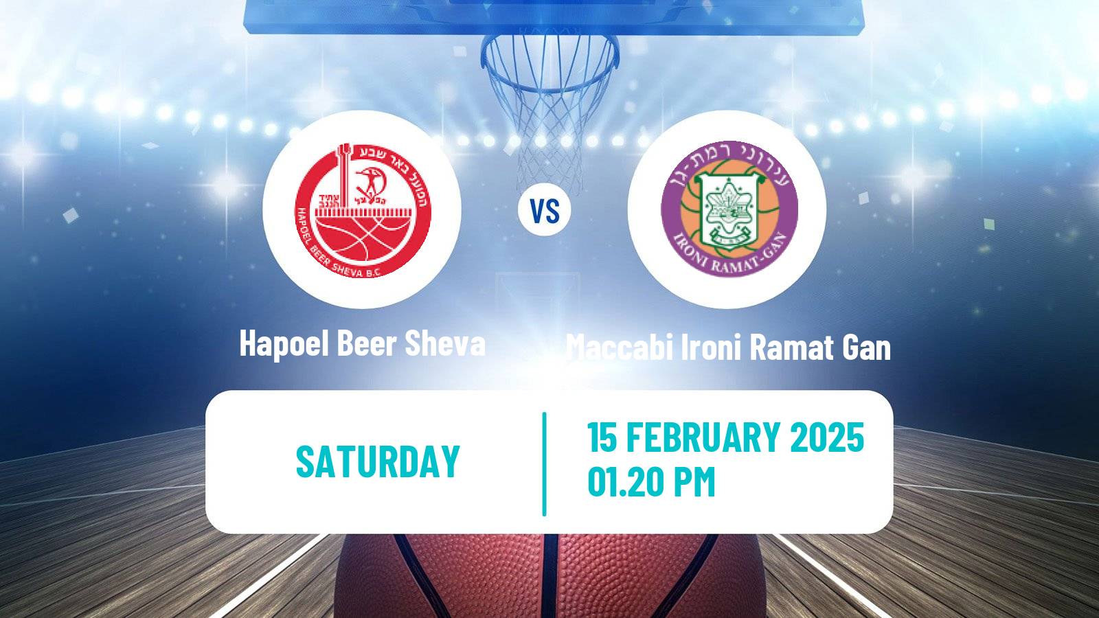 Basketball Israeli Basketball Super League Hapoel Beer Sheva - Maccabi Ironi Ramat Gan