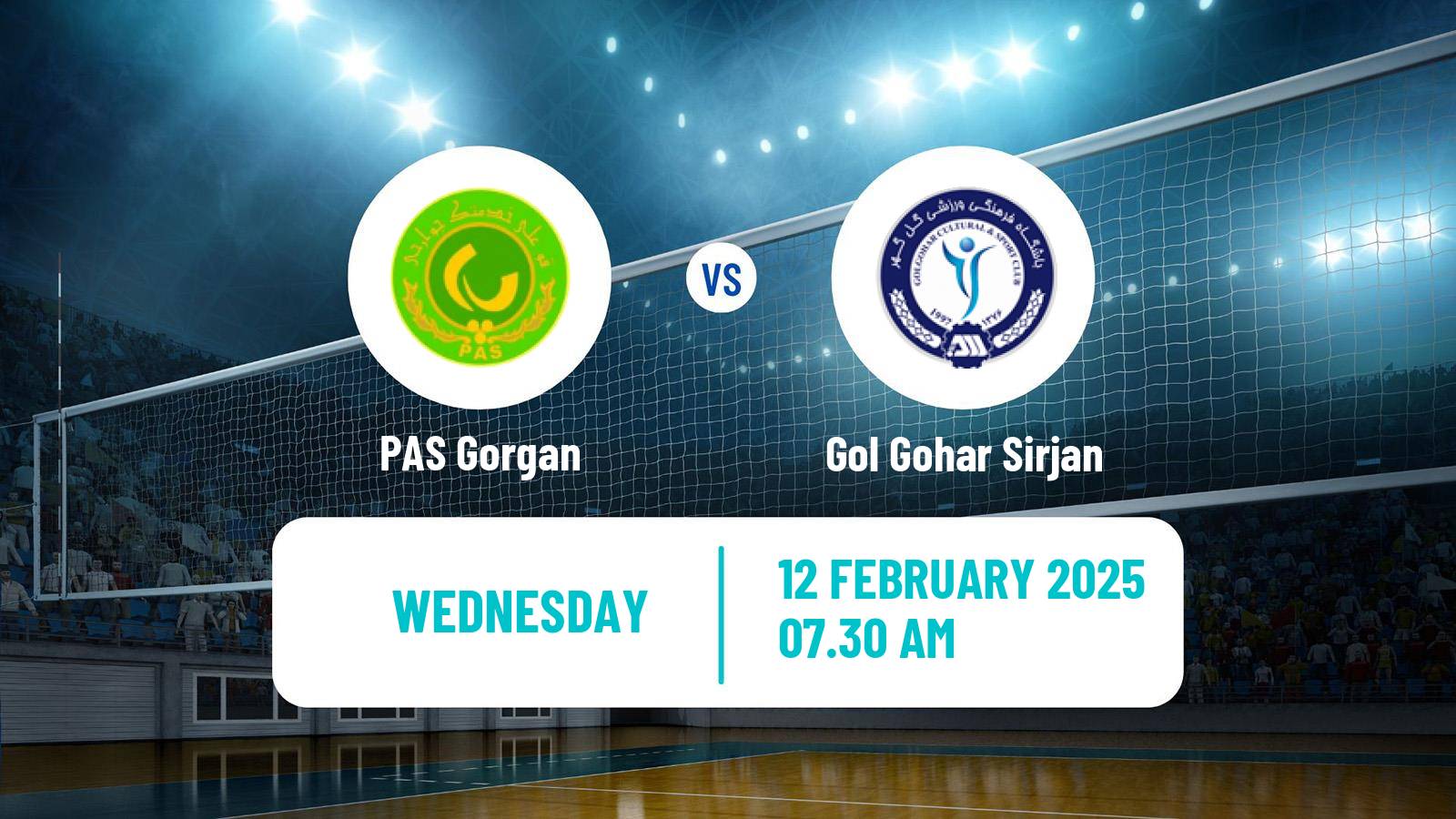 Volleyball Iran Super League Volleyball PAS Gorgan - Gol Gohar Sirjan