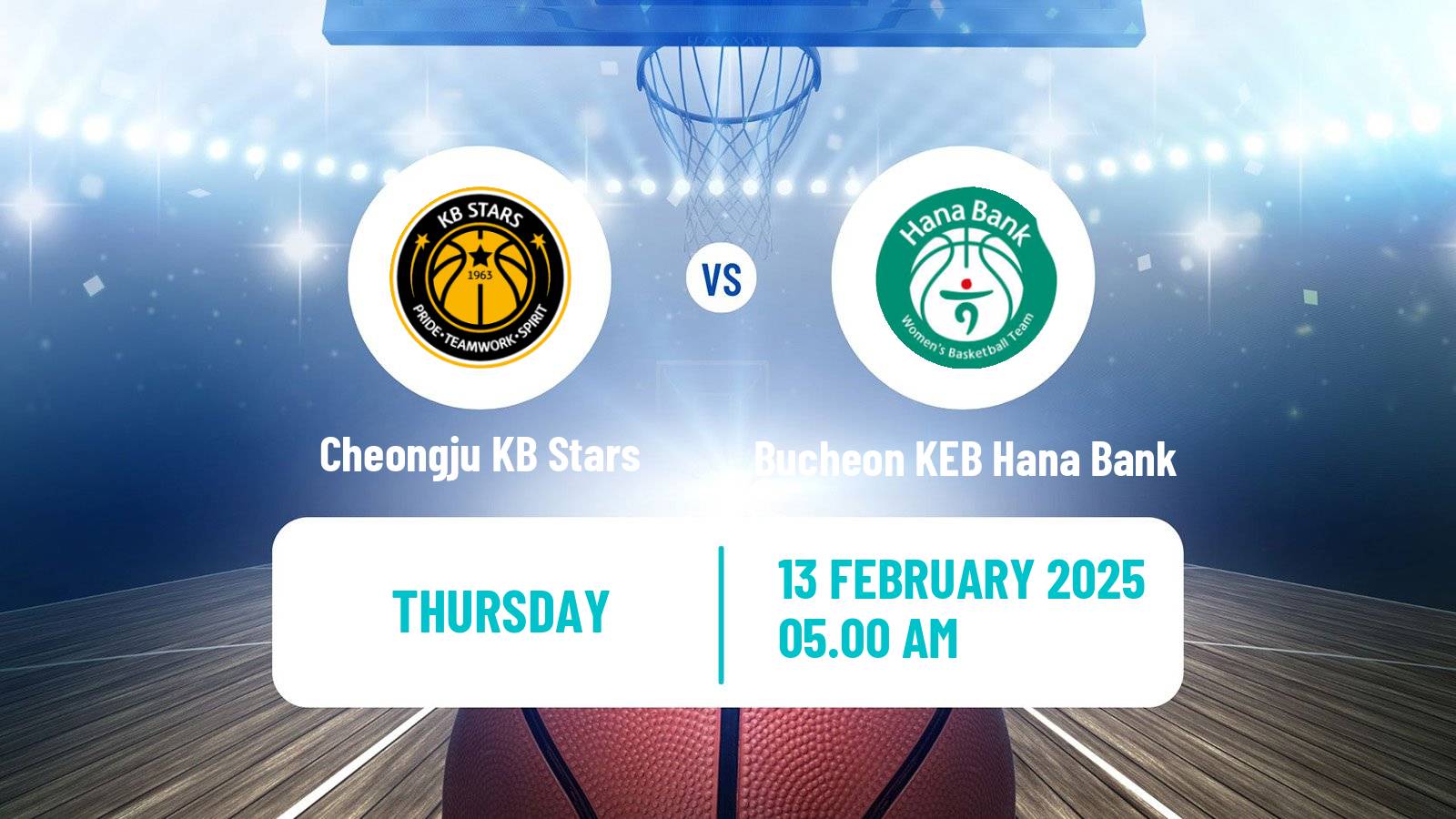 Basketball WKBL Cheongju KB Stars - Bucheon KEB Hana Bank