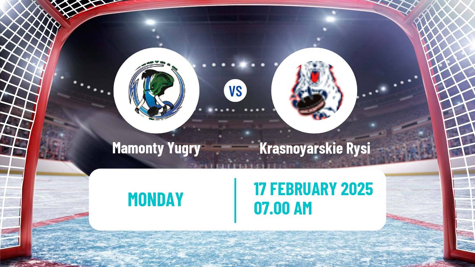 Hockey MHL Mamonty Yugry - Krasnoyarskie Rysi