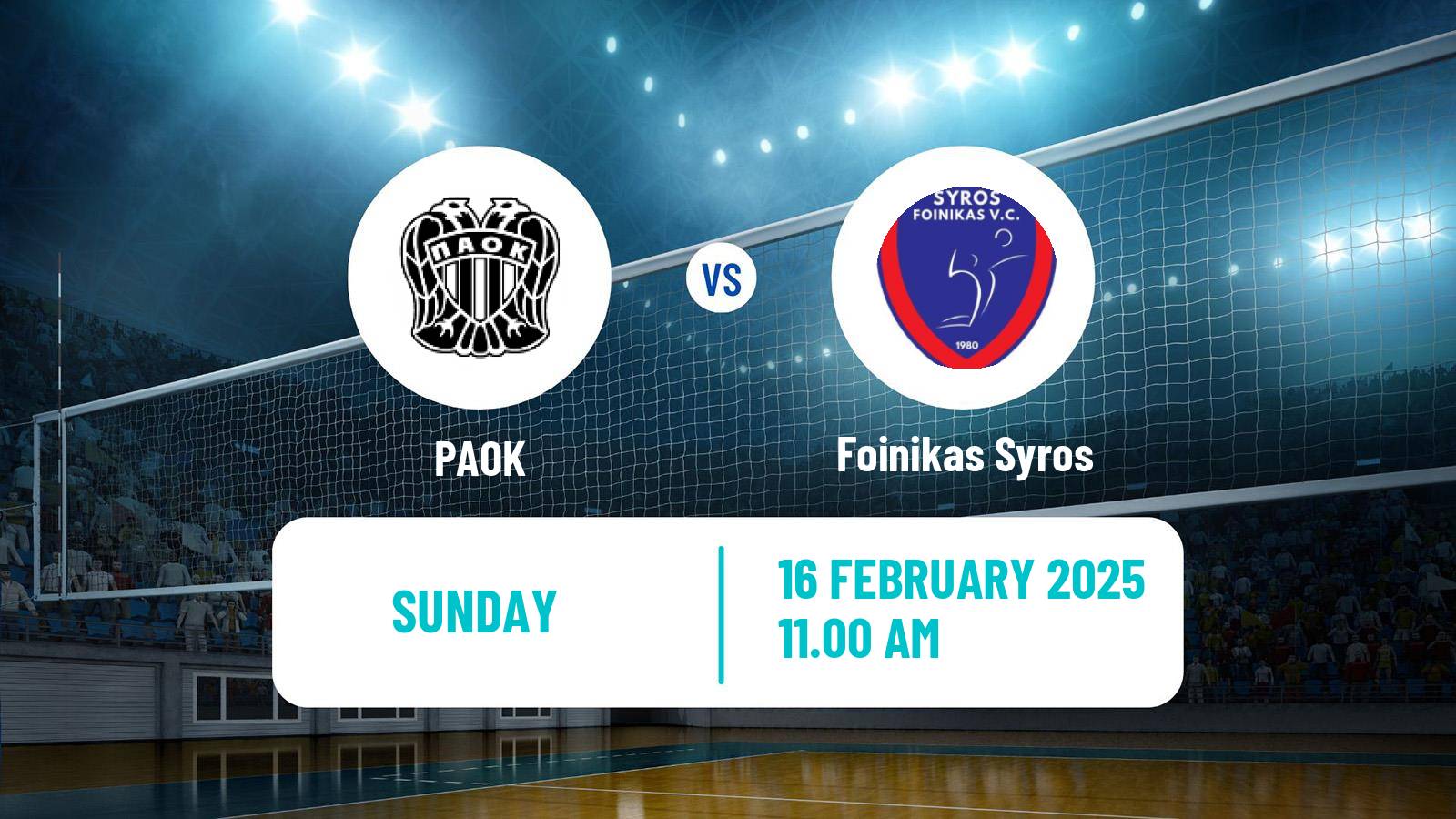 Volleyball Greek A1 Ethniki Volleyball PAOK - Foinikas Syros