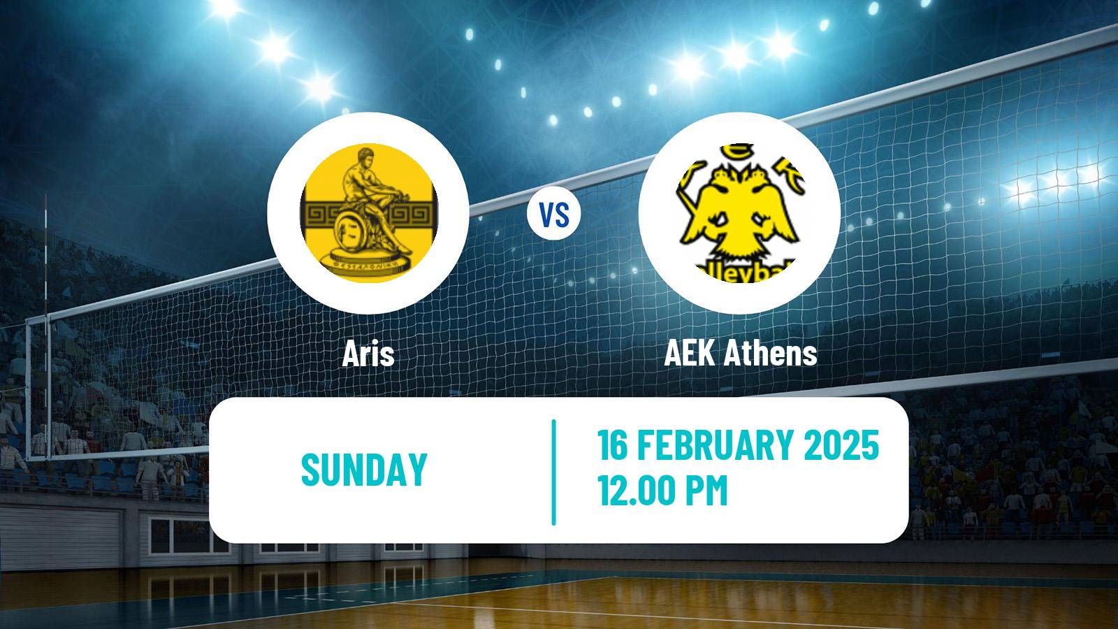 Volleyball Greek A1 Volleyball Women Aris - AEK Athens