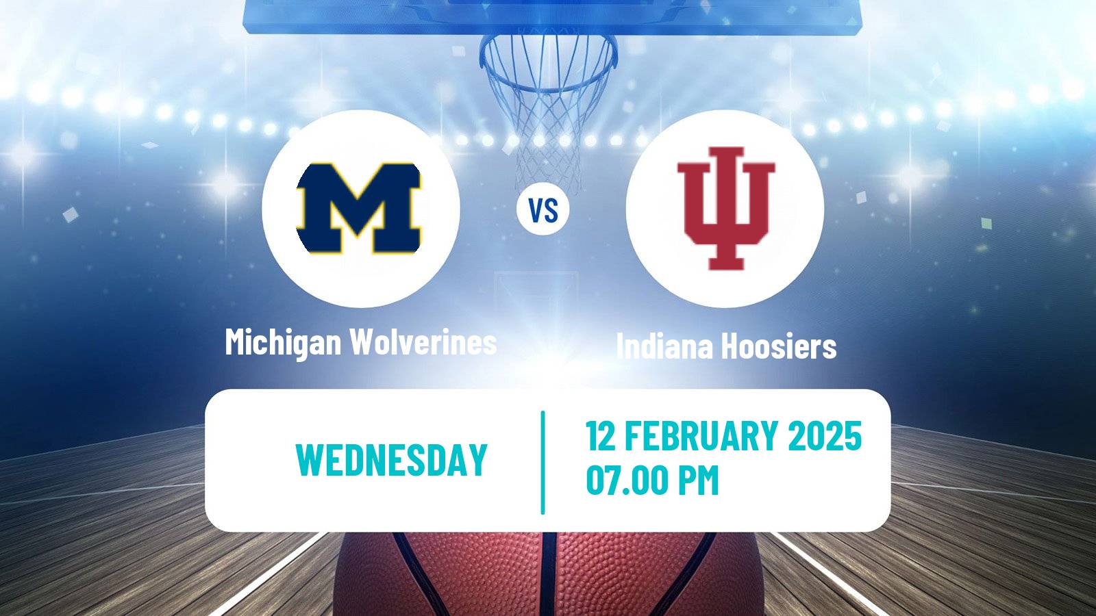 Basketball NCAA College Basketball Women Michigan Wolverines - Indiana Hoosiers