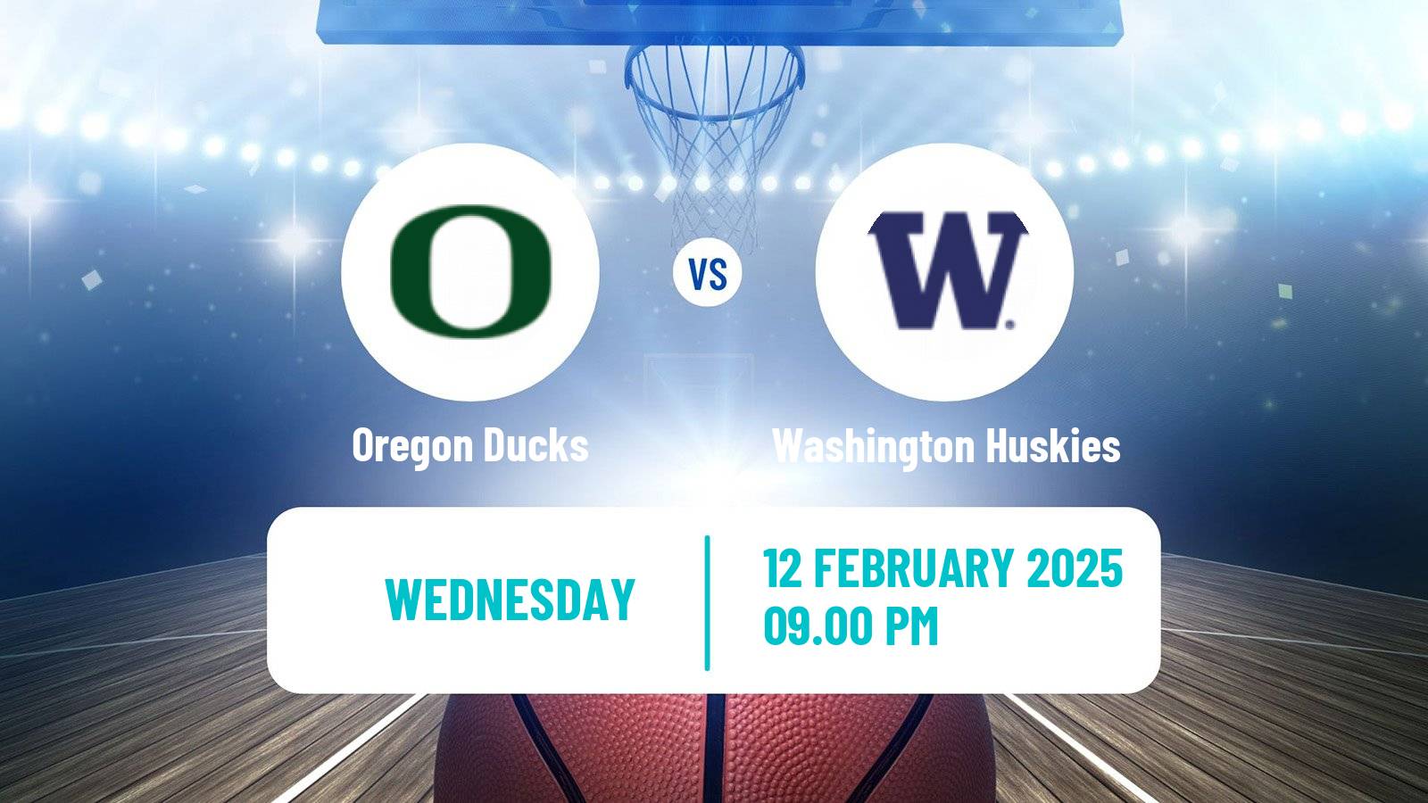 Basketball NCAA College Basketball Women Oregon Ducks - Washington Huskies