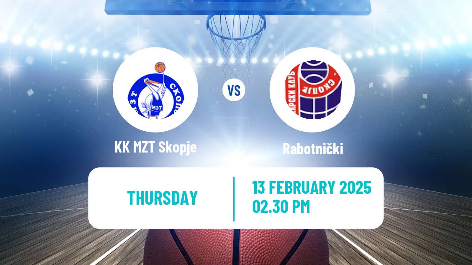 Basketball North Macedonian Cup Basketball KK MZT Skopje - Rabotnički