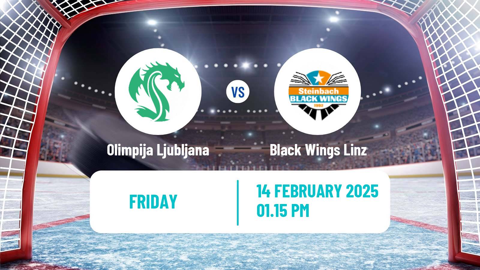 Hockey Austrian Ice Hockey League Olimpija Ljubljana - Black Wings Linz