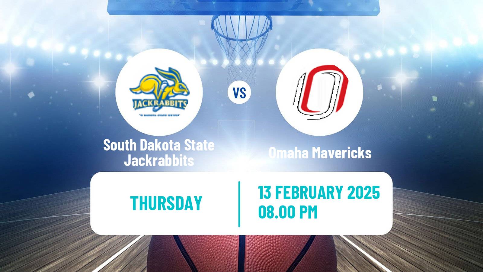 Basketball NCAA College Basketball South Dakota State Jackrabbits - Omaha Mavericks