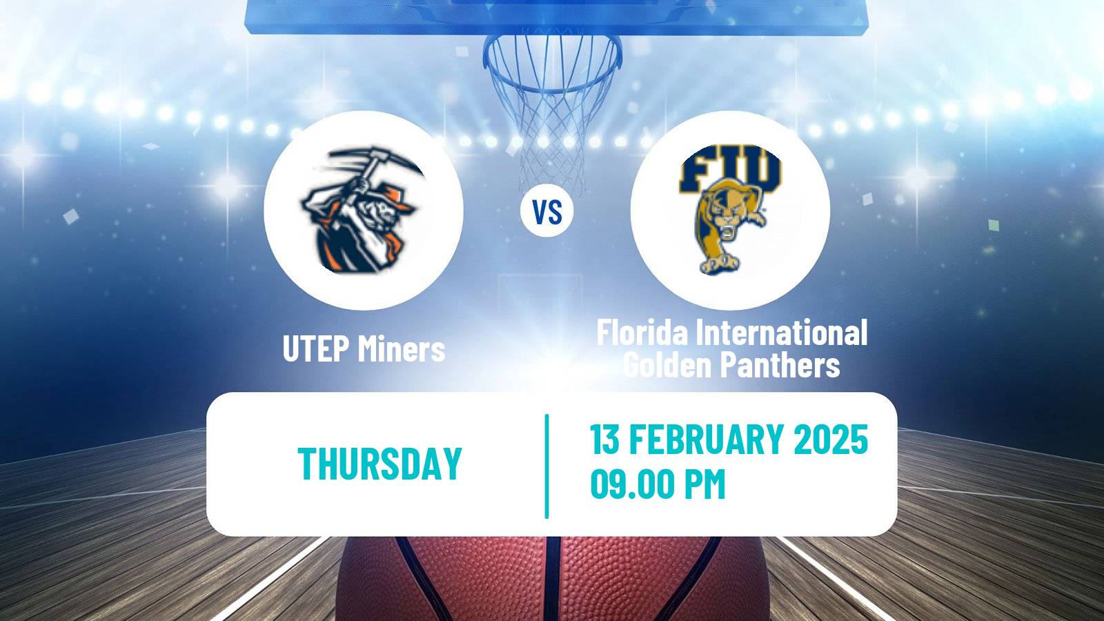 Basketball NCAA College Basketball UTEP Miners - Florida International Golden Panthers