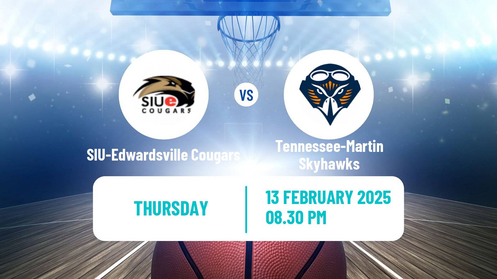 Basketball NCAA College Basketball SIU-Edwardsville Cougars - Tennessee-Martin Skyhawks