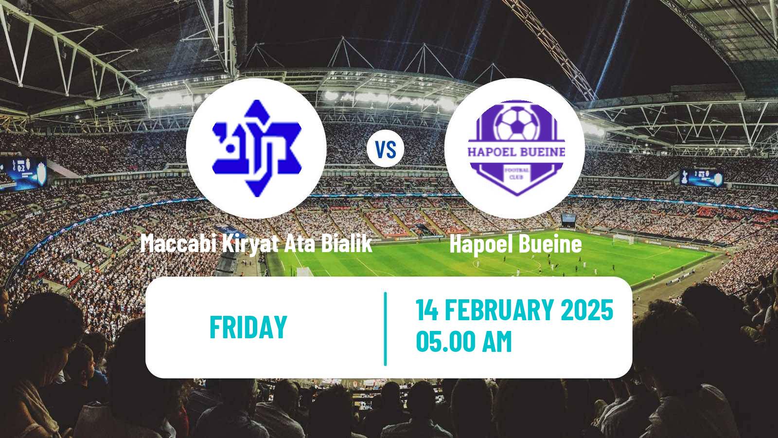 Soccer Israeli Liga Alef North Maccabi Kiryat Ata Bialik - Hapoel Bueine