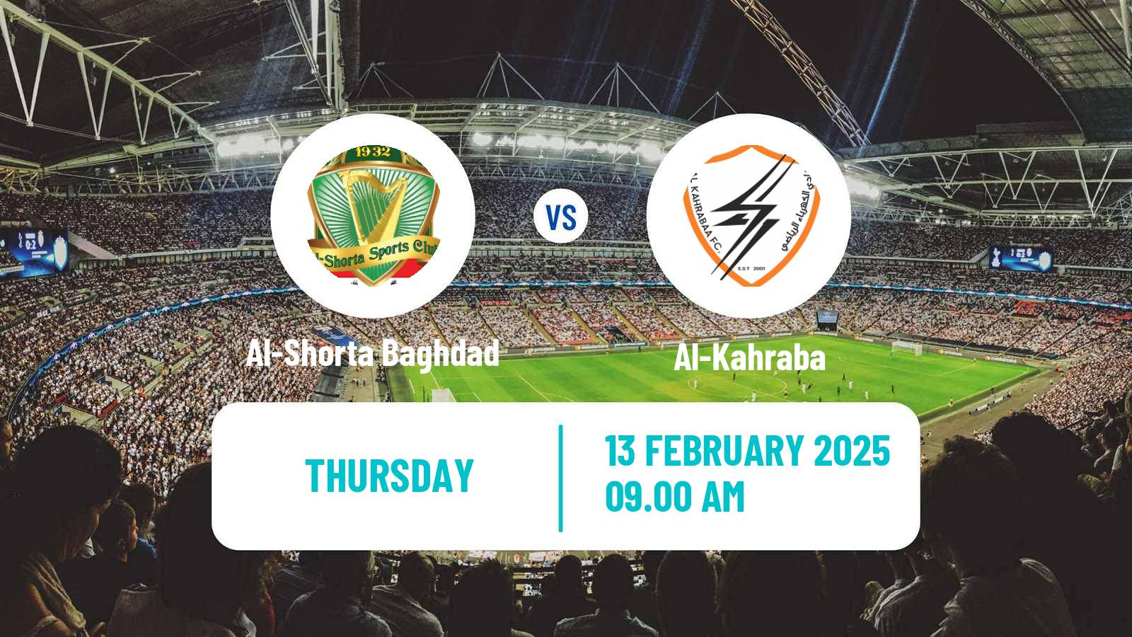 Soccer Iraqi Premier League Al-Shorta Baghdad - Al-Kahraba