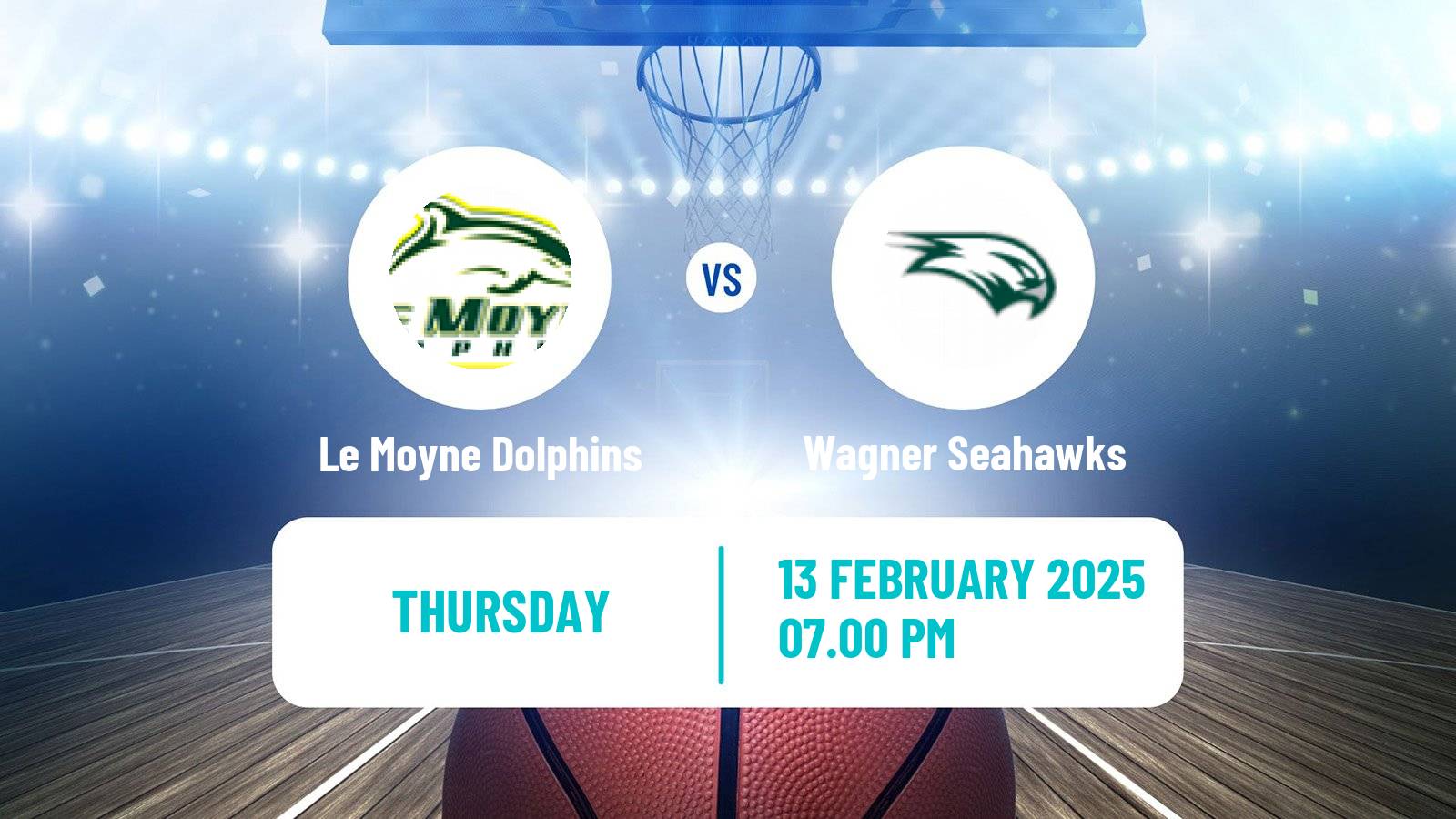 Basketball NCAA College Basketball Le Moyne Dolphins - Wagner Seahawks