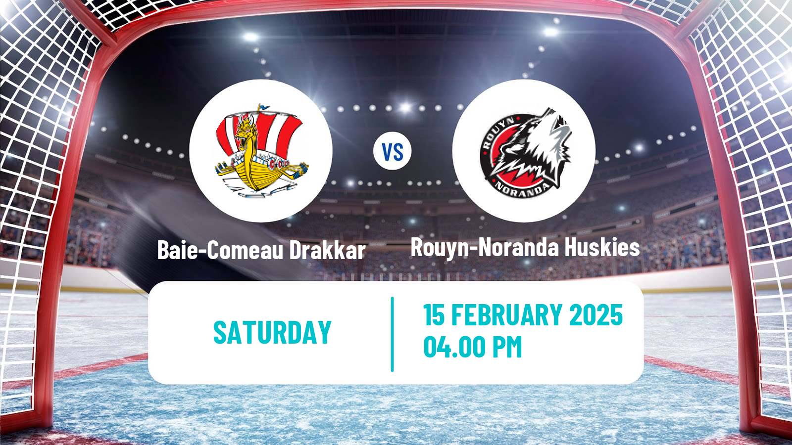 Hockey QMJHL Baie-Comeau Drakkar - Rouyn-Noranda Huskies