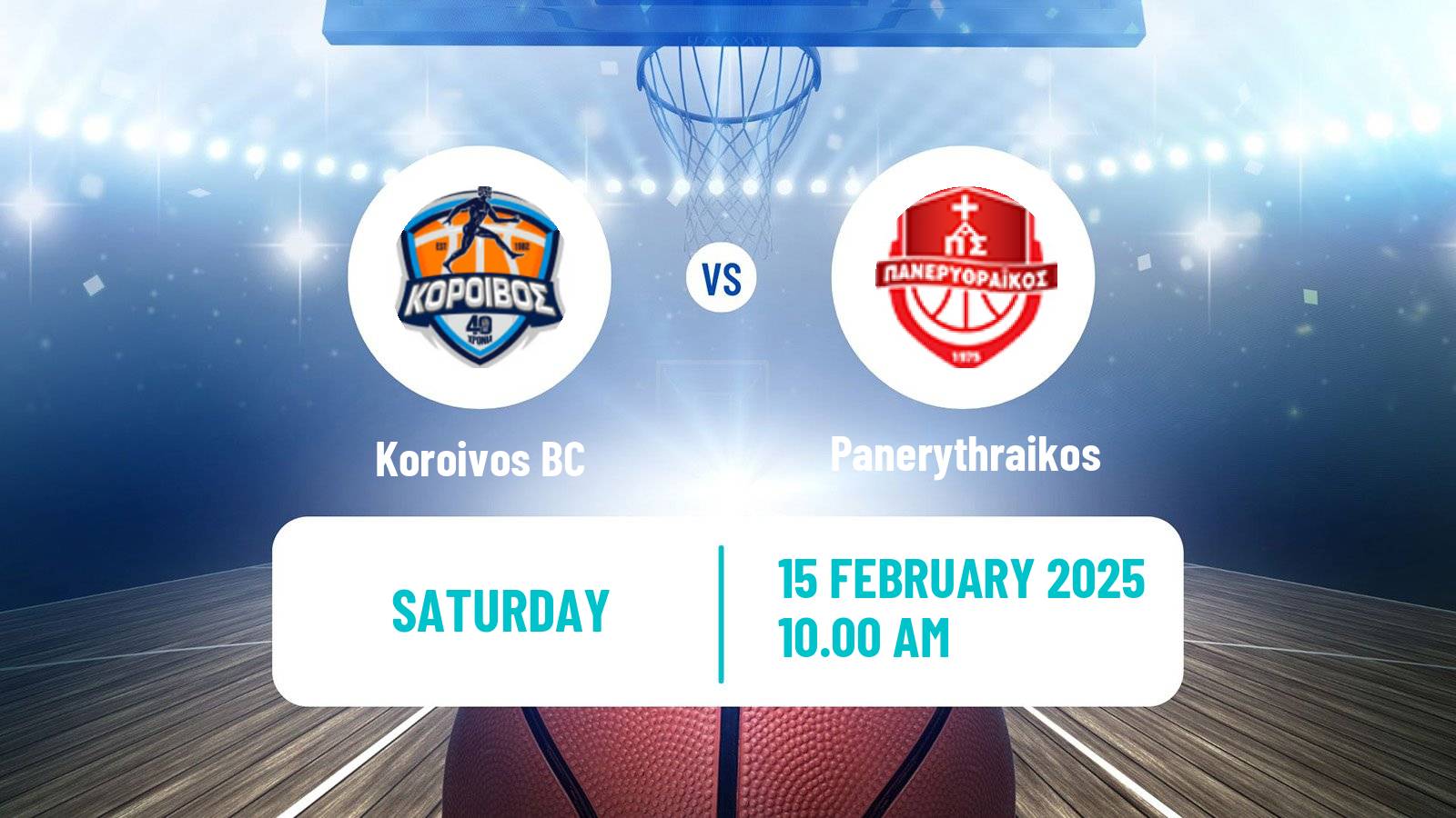 Basketball Greek Elite League Basketball Koroivos - Panerythraikos