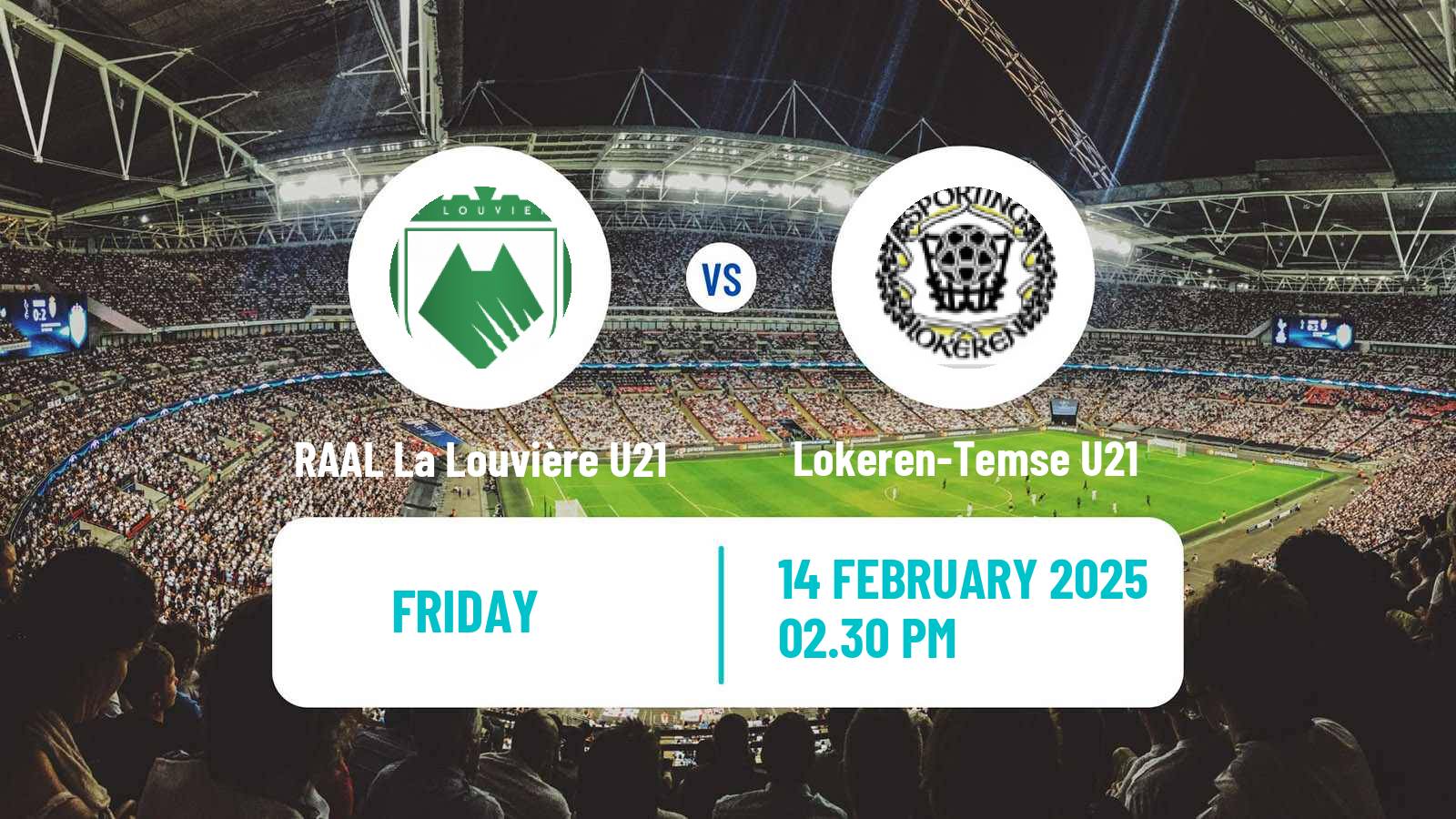 Soccer Belgian Pro League U21 RAAL La Louvière U21 - Lokeren-Temse U21