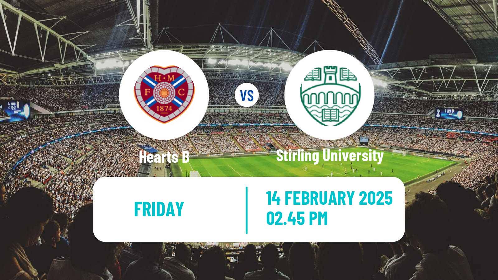 Soccer Scottish Lowland League Hearts B - Stirling University