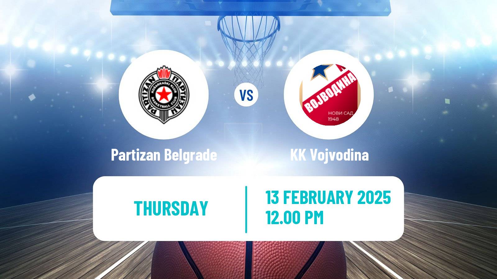 Basketball Serbian Korac Cup Partizan Belgrade - Vojvodina