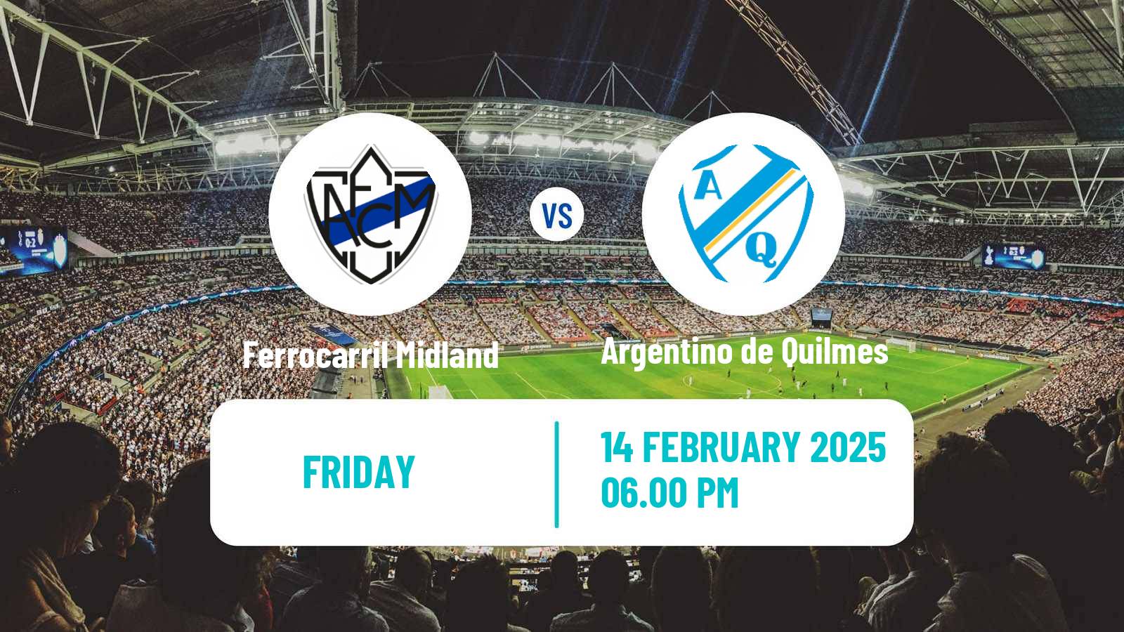 Soccer Argentinian Primera B Ferrocarril Midland - Argentino de Quilmes