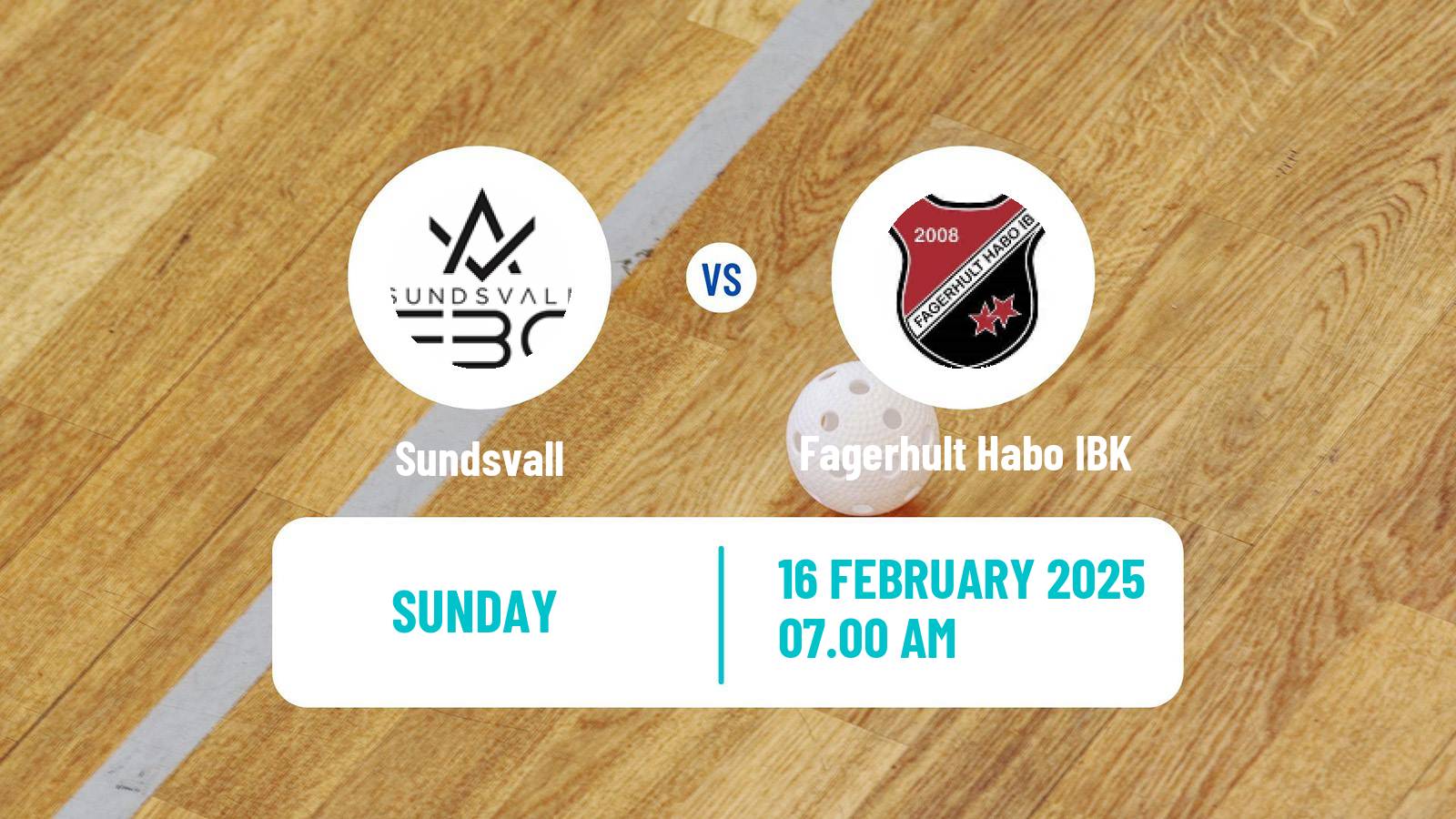 Floorball Swedish Allsvenskan Floorball Sundsvall - Fagerhult Habo IBK