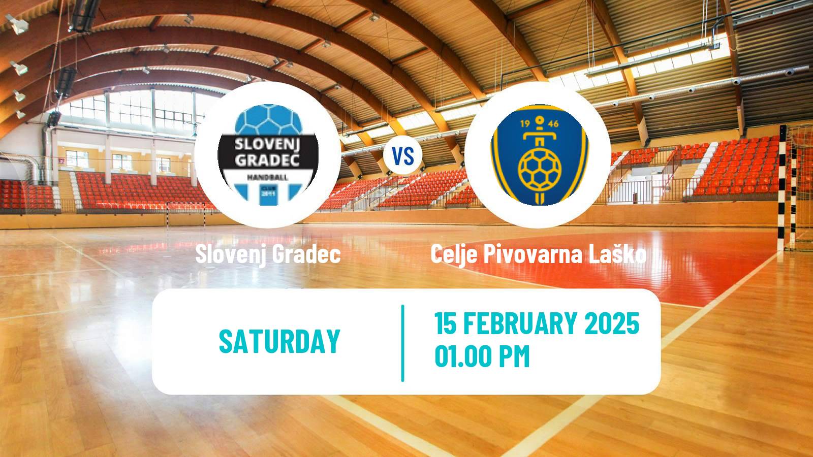 Handball Slovenian 1 NLB Liga Handball Slovenj Gradec - Celje Pivovarna Laško