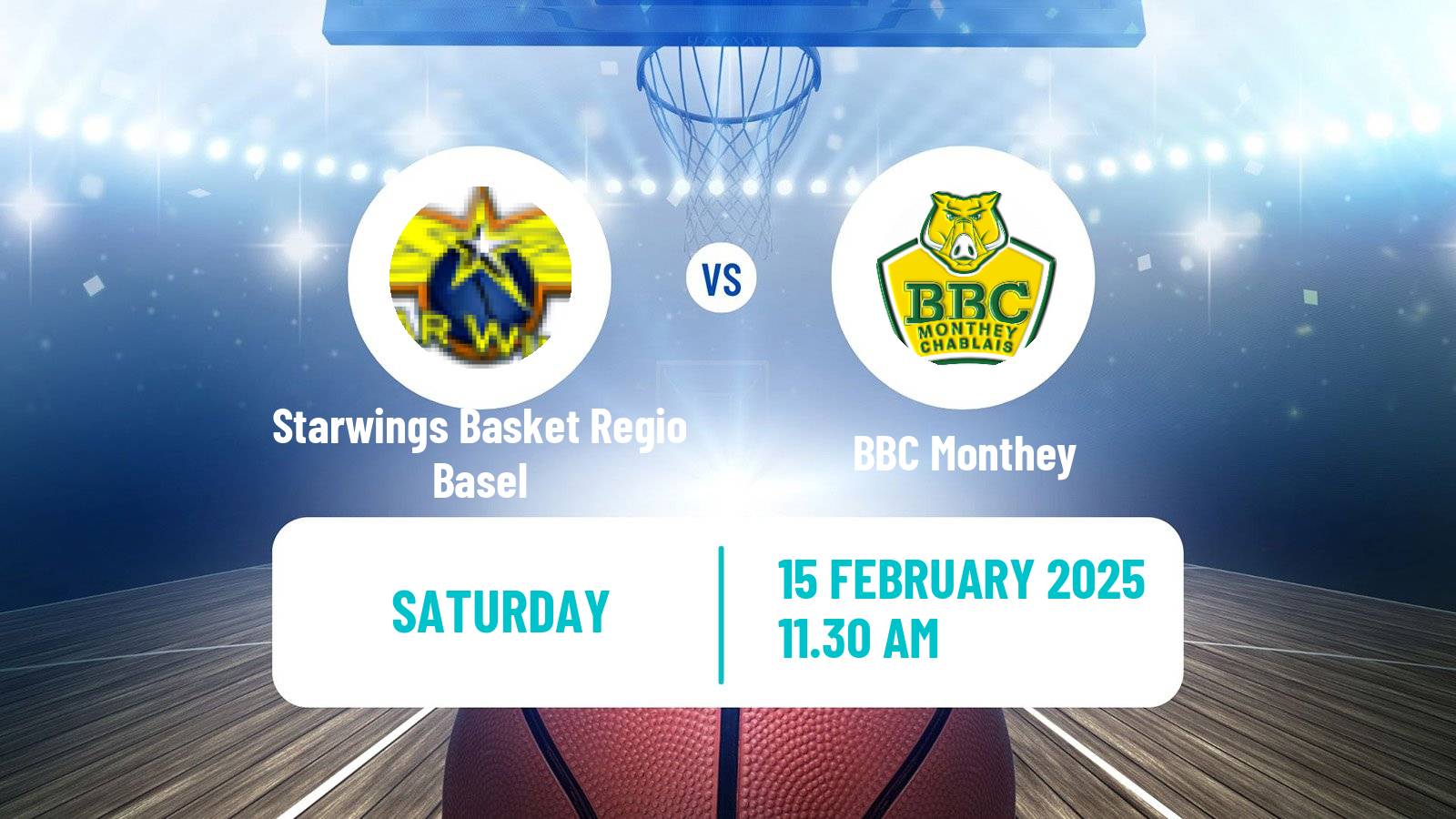 Basketball Swiss SB League Basketball Starwings Basket Regio Basel - Monthey