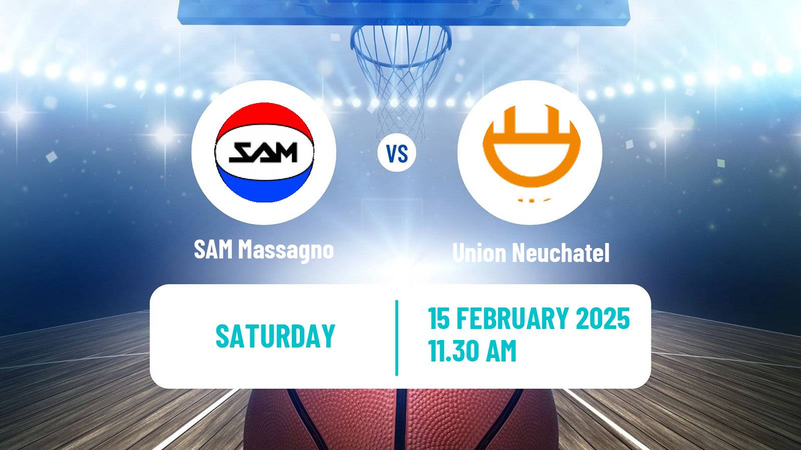 Basketball Swiss SB League Basketball SAM Massagno - Union Neuchatel