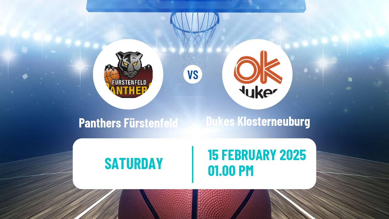 Basketball Austrian Superliga Basketball Panthers Fürstenfeld - Dukes Klosterneuburg