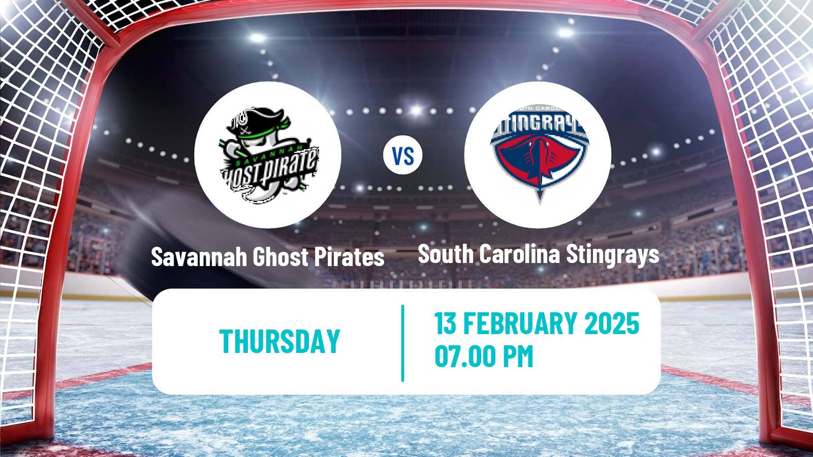 Hockey ECHL Savannah Ghost Pirates - South Carolina Stingrays