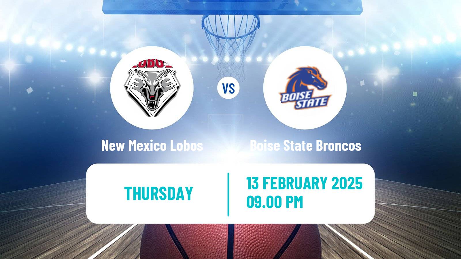 Basketball NCAA College Basketball Women New Mexico Lobos - Boise State Broncos