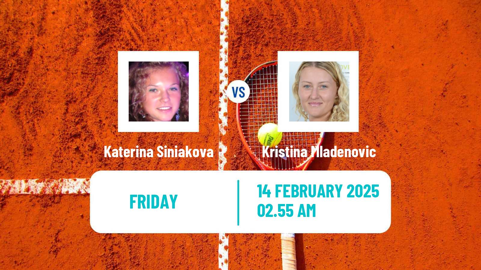 Tennis WTA Dubai Katerina Siniakova - Kristina Mladenovic