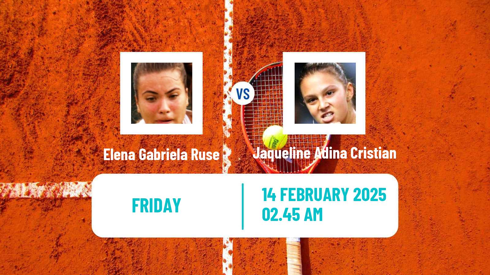 Tennis WTA Dubai Elena Gabriela Ruse - Jaqueline Adina Cristian