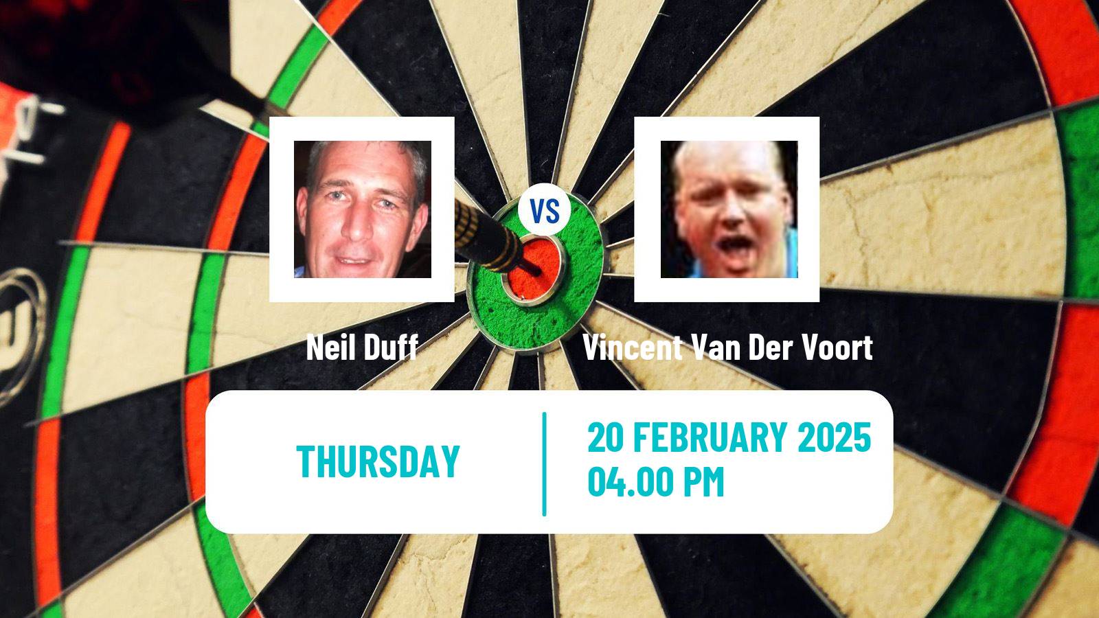 Darts World Seniors Championship Neil Duff - Vincent Van Der Voort