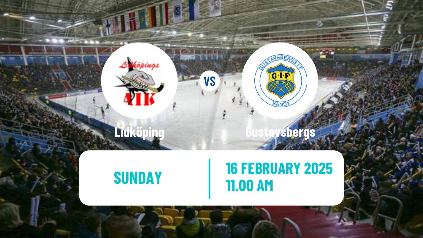 Bandy Swedish Allsvenskan Bandy Lidköping - Gustavsbergs