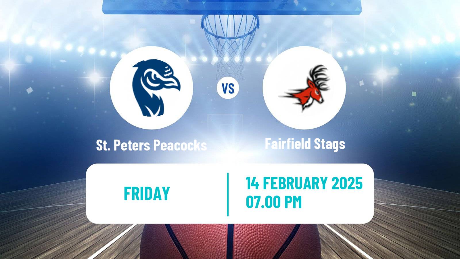 Basketball NCAA College Basketball St. Peters Peacocks - Fairfield Stags