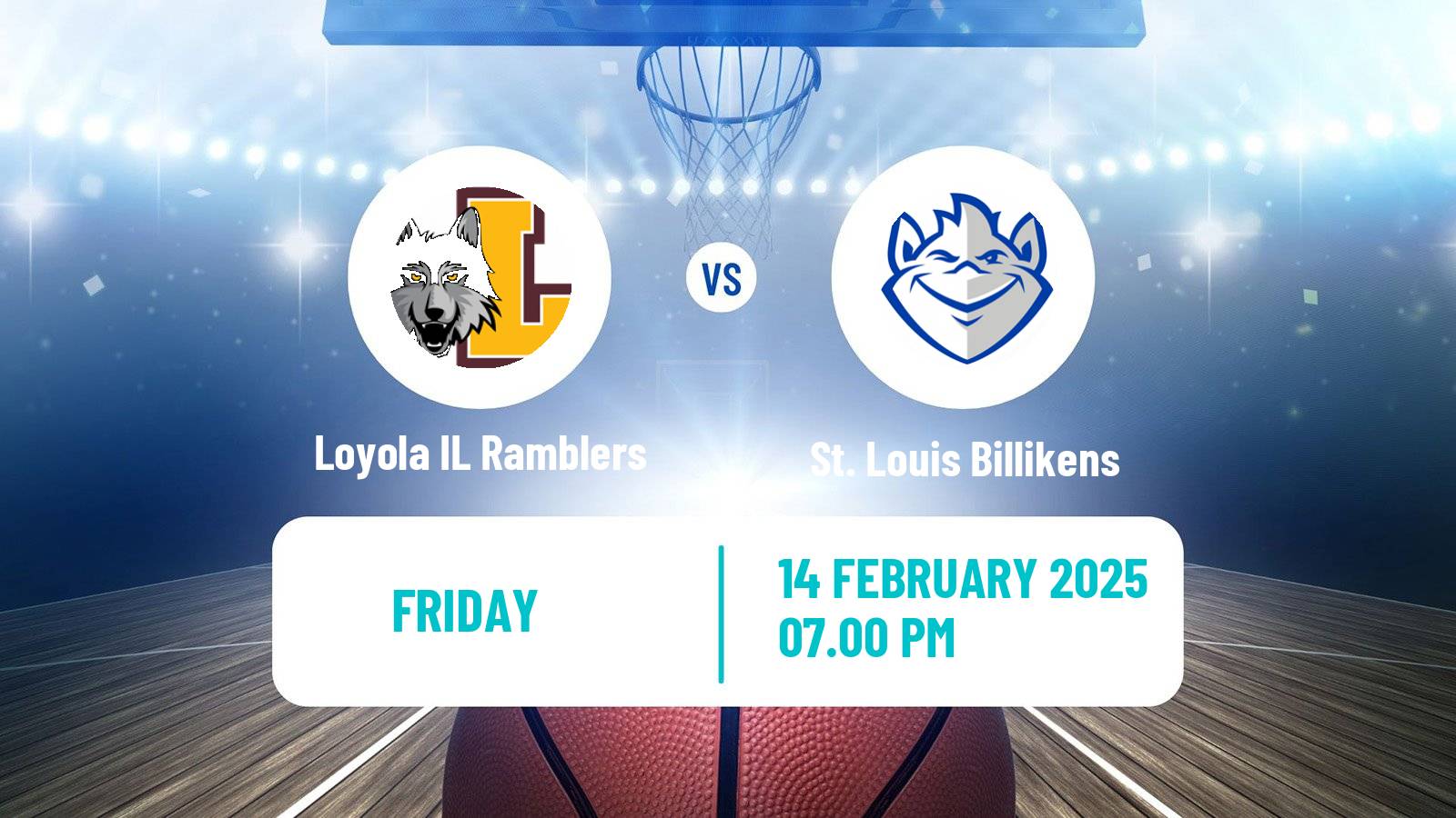 Basketball NCAA College Basketball Loyola IL Ramblers - St. Louis Billikens