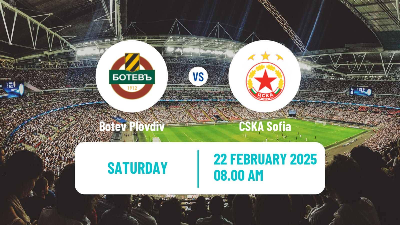 Soccer Bulgarian Parva Liga Botev Plovdiv - CSKA Sofia