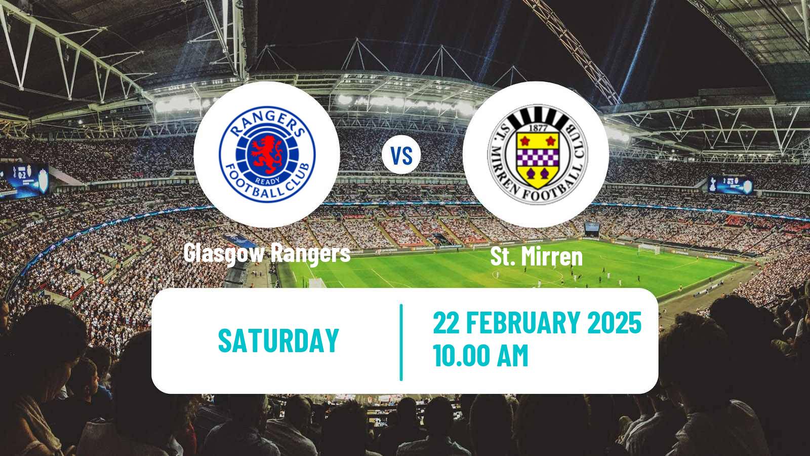 Soccer Scottish Premier League Glasgow Rangers - St. Mirren