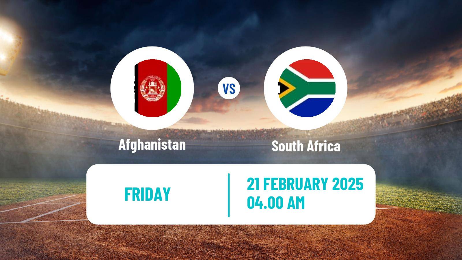 Cricket ICC Champions Trophy Afghanistan - South Africa