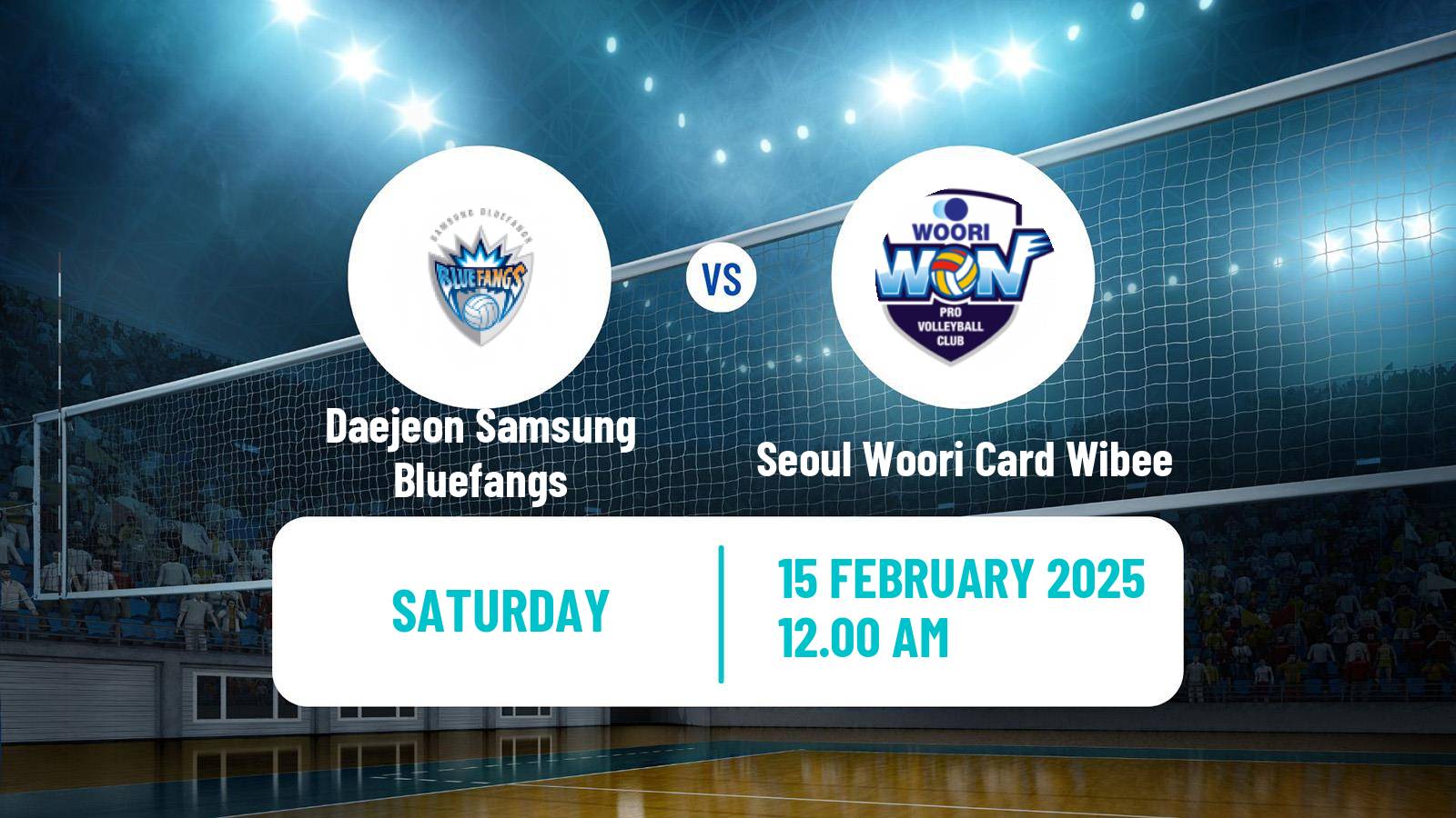 Volleyball South Korean V-League Daejeon Samsung Bluefangs - Seoul Woori Card Wibee