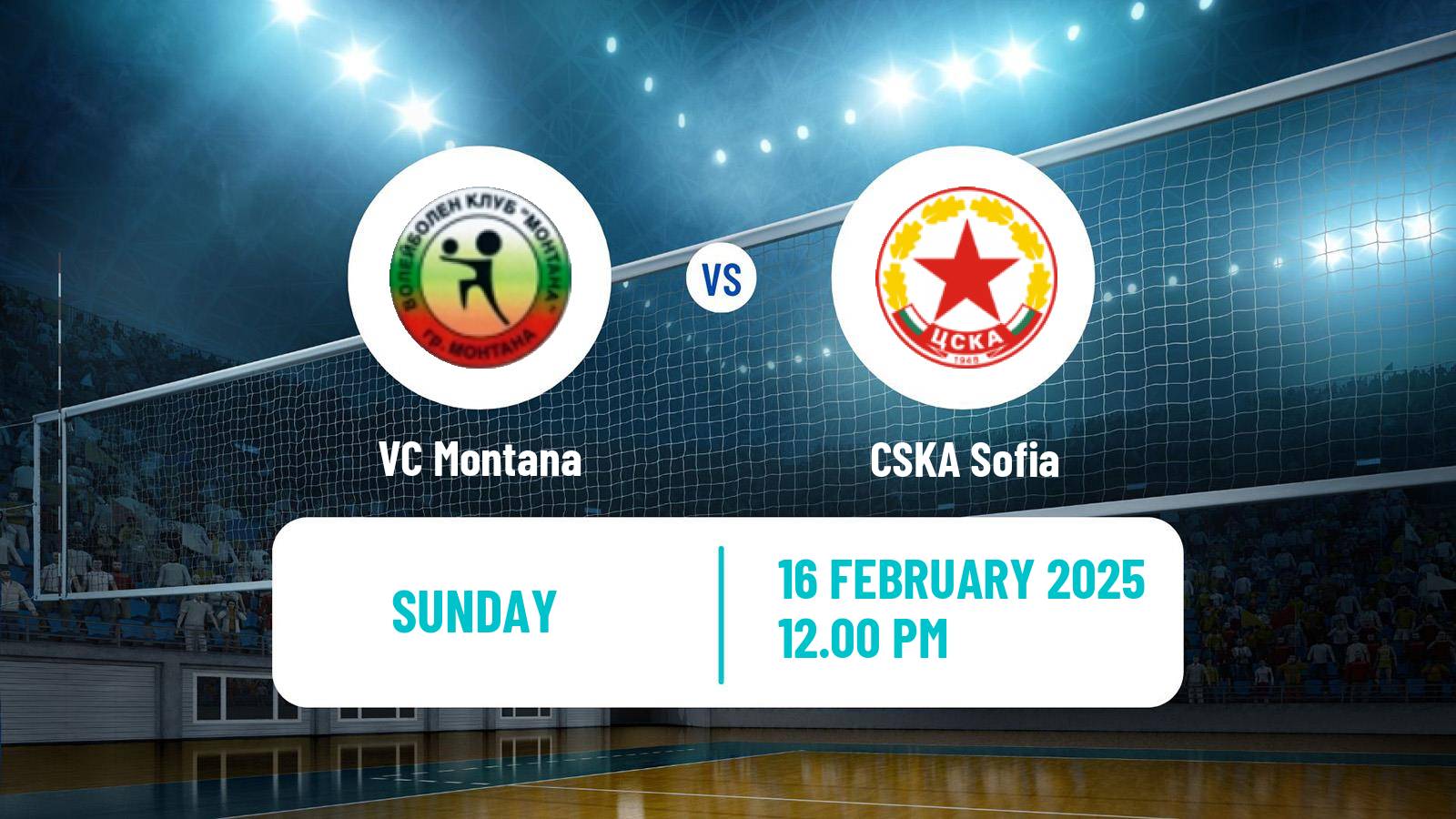 Volleyball Bulgarian SuperLiga Volleyball Montana - CSKA Sofia