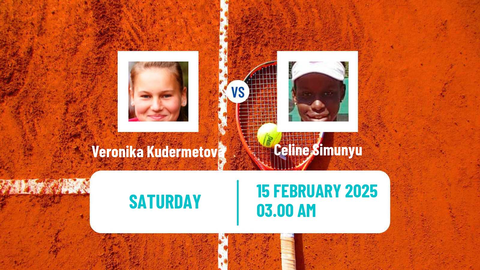 Tennis WTA Dubai Veronika Kudermetova - Celine Simunyu