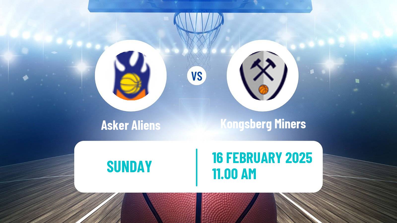 Basketball Norwegian BLNO Asker Aliens - Kongsberg Miners