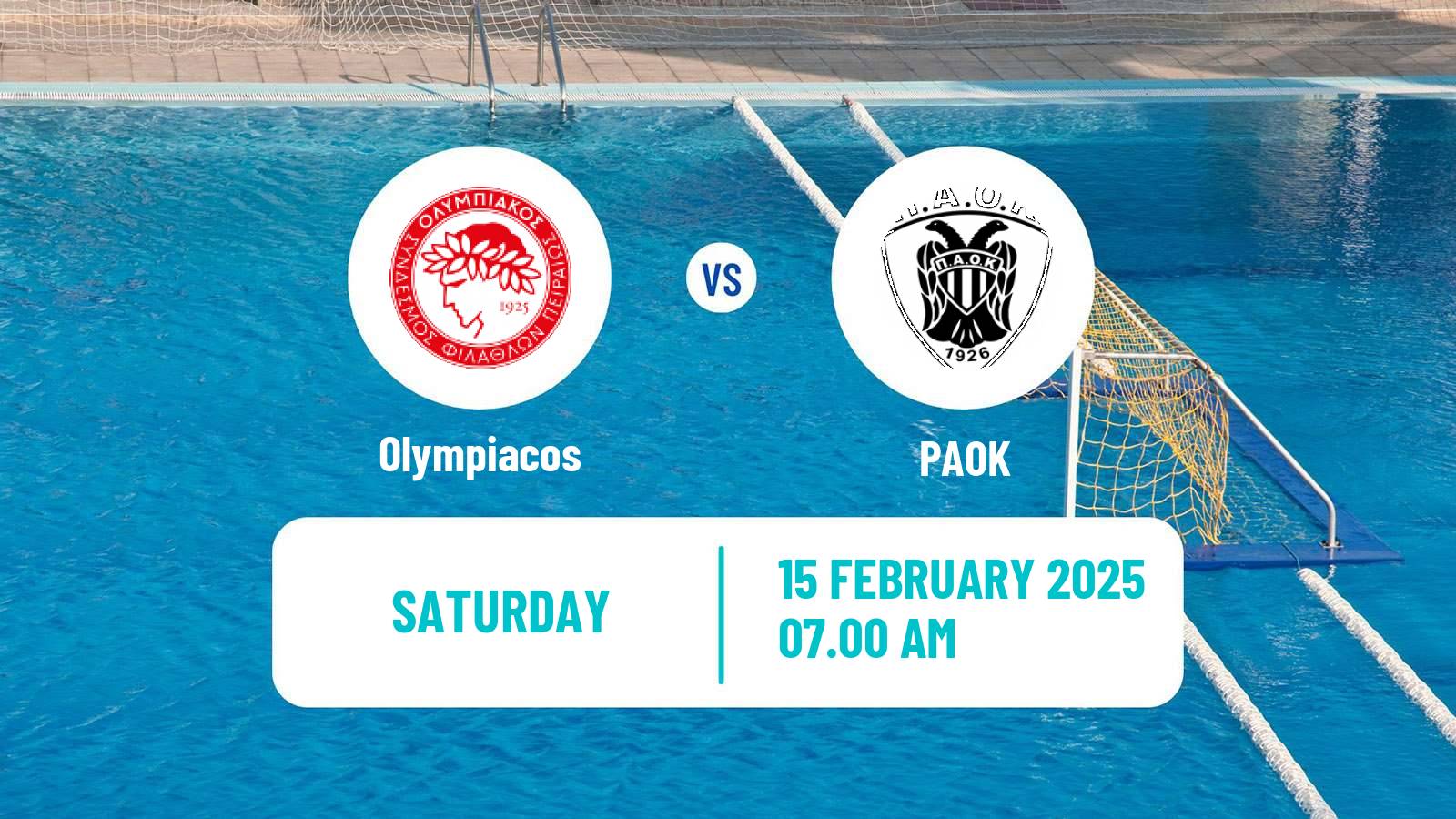 Water polo Greek A1 Water Polo Olympiacos - PAOK