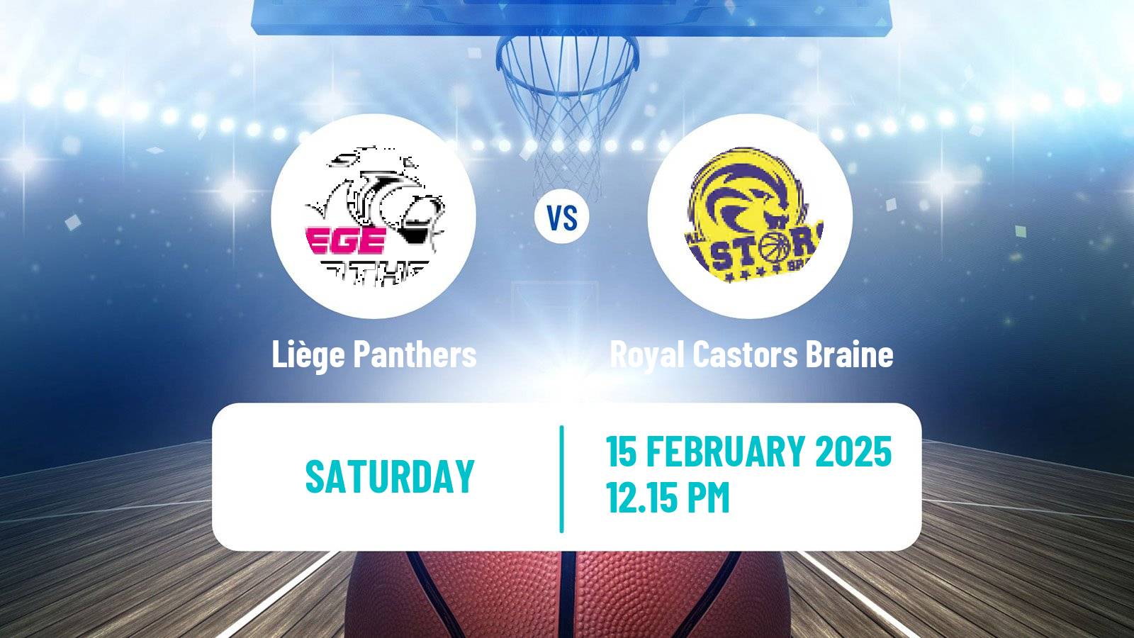 Basketball Belgian Top Division Basketball Women Liège Panthers - Royal Castors Braine