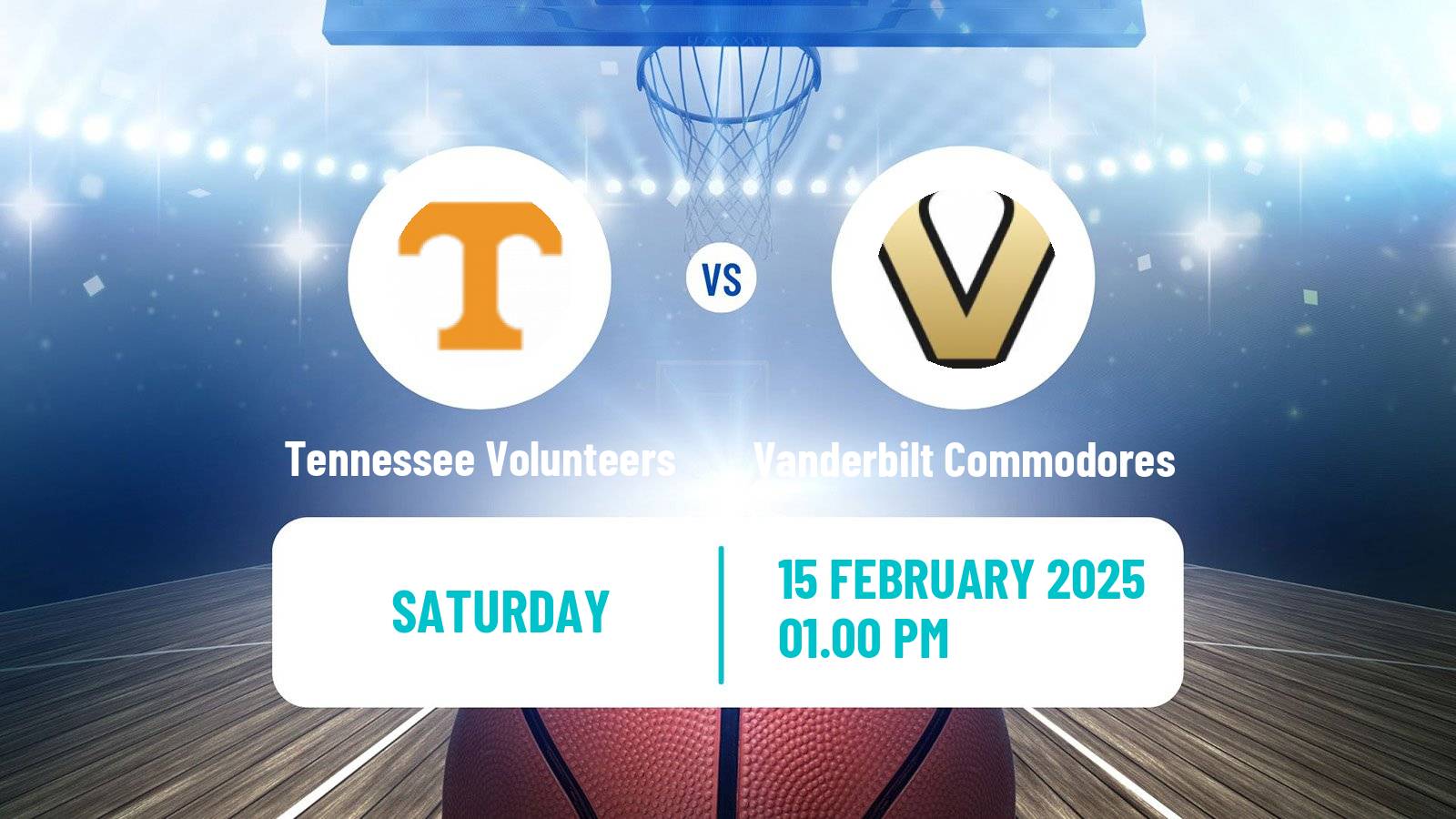 Basketball NCAA College Basketball Tennessee Volunteers - Vanderbilt Commodores