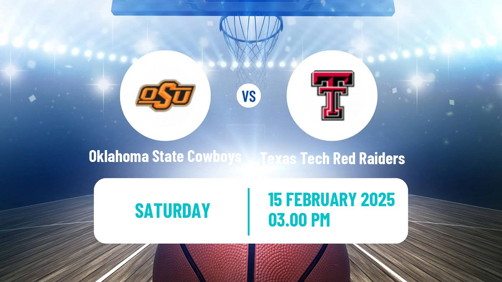 Basketball NCAA College Basketball Oklahoma State Cowboys - Texas Tech Red Raiders